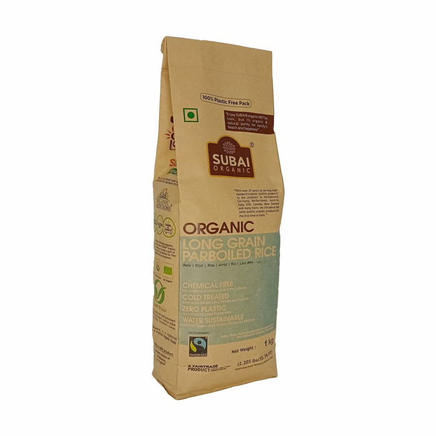 Organic Long Grain Parboiled Rice (1kg)