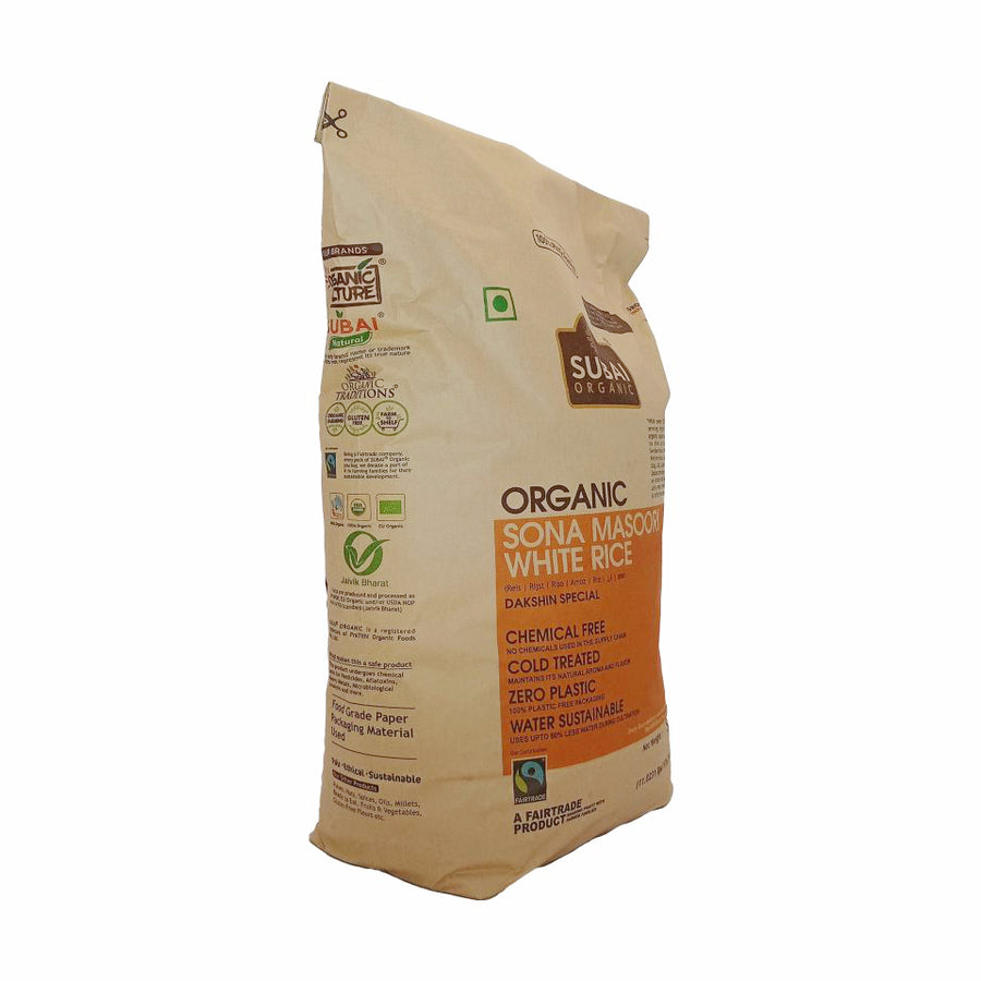Organic Sona Masoori White Rice (Dakshin Special) (5kg)