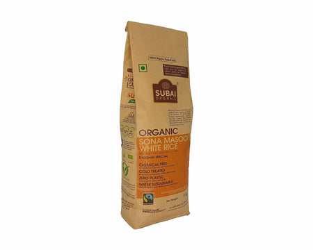 Organic Sona Masoori White Rice (1kg)