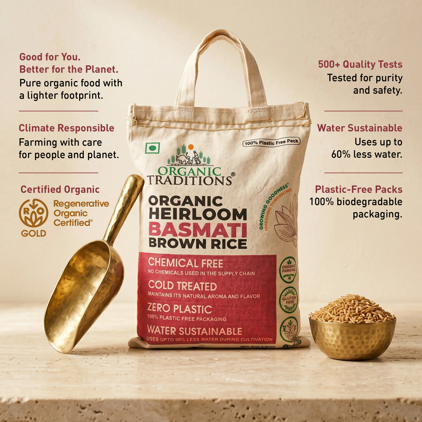 Organic Basmati Brown Rice (1kg)