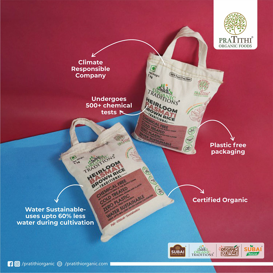 Organic Basmati Brown Rice (1kg)