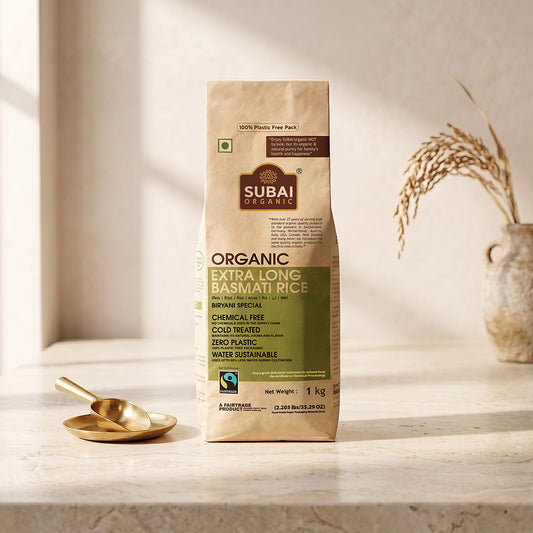 Organic Extra Long Basmati Rice (1kg)