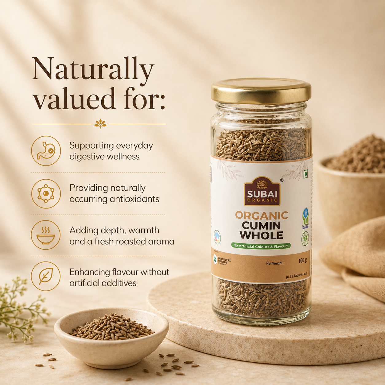 Organic Cumin Whole (100g)
