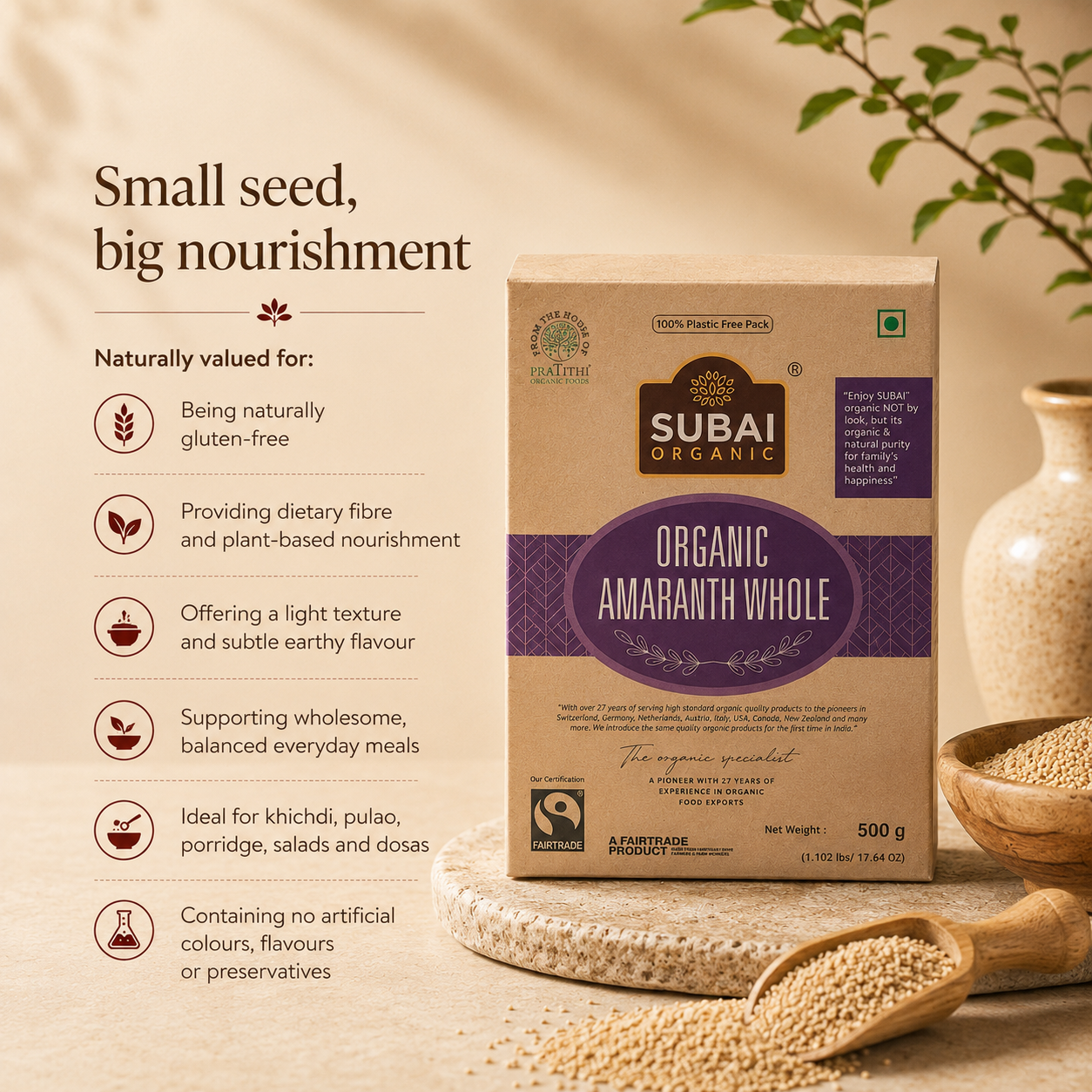 Organic Amranth Whole (500g)
