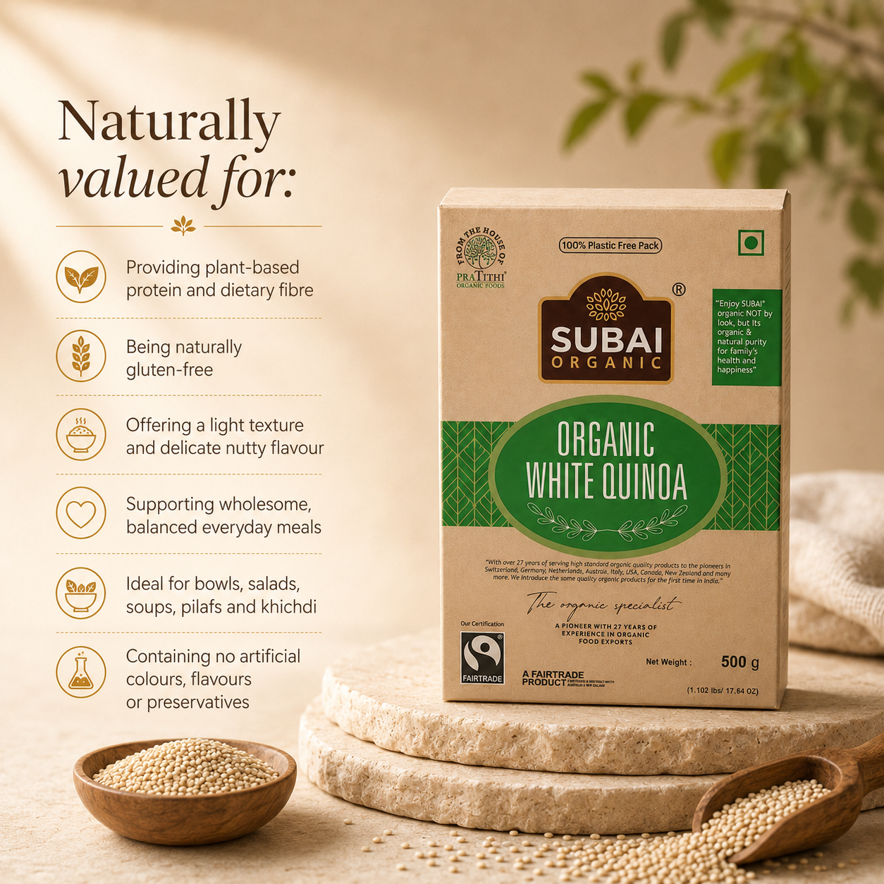 Organic White Quinoa (500g)