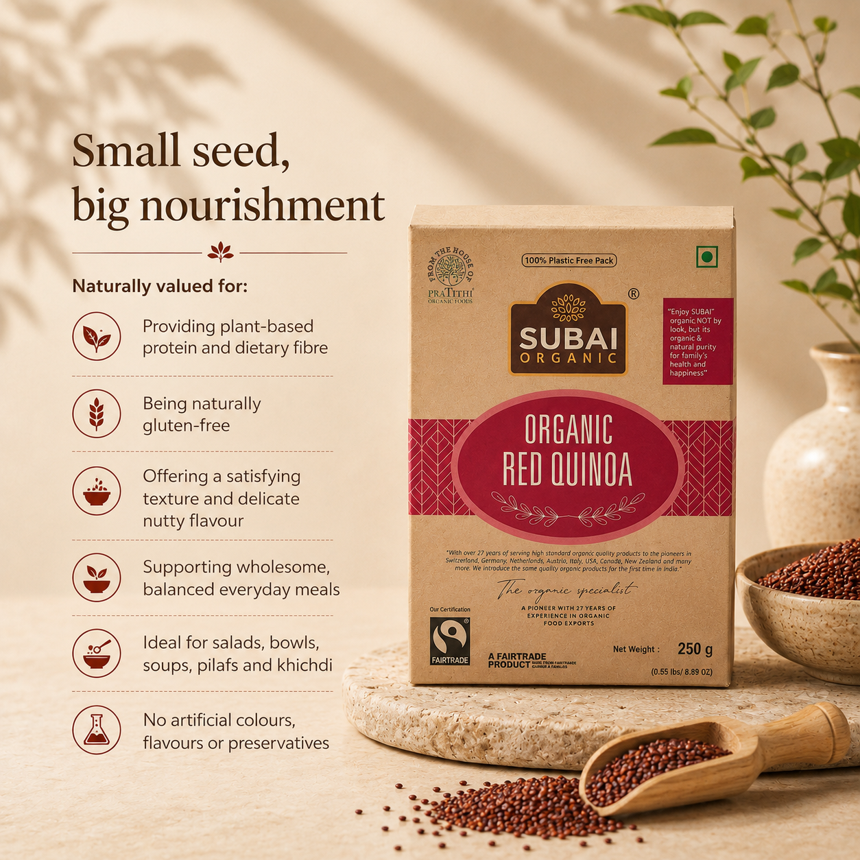 Organic Red Quinoa (250g)