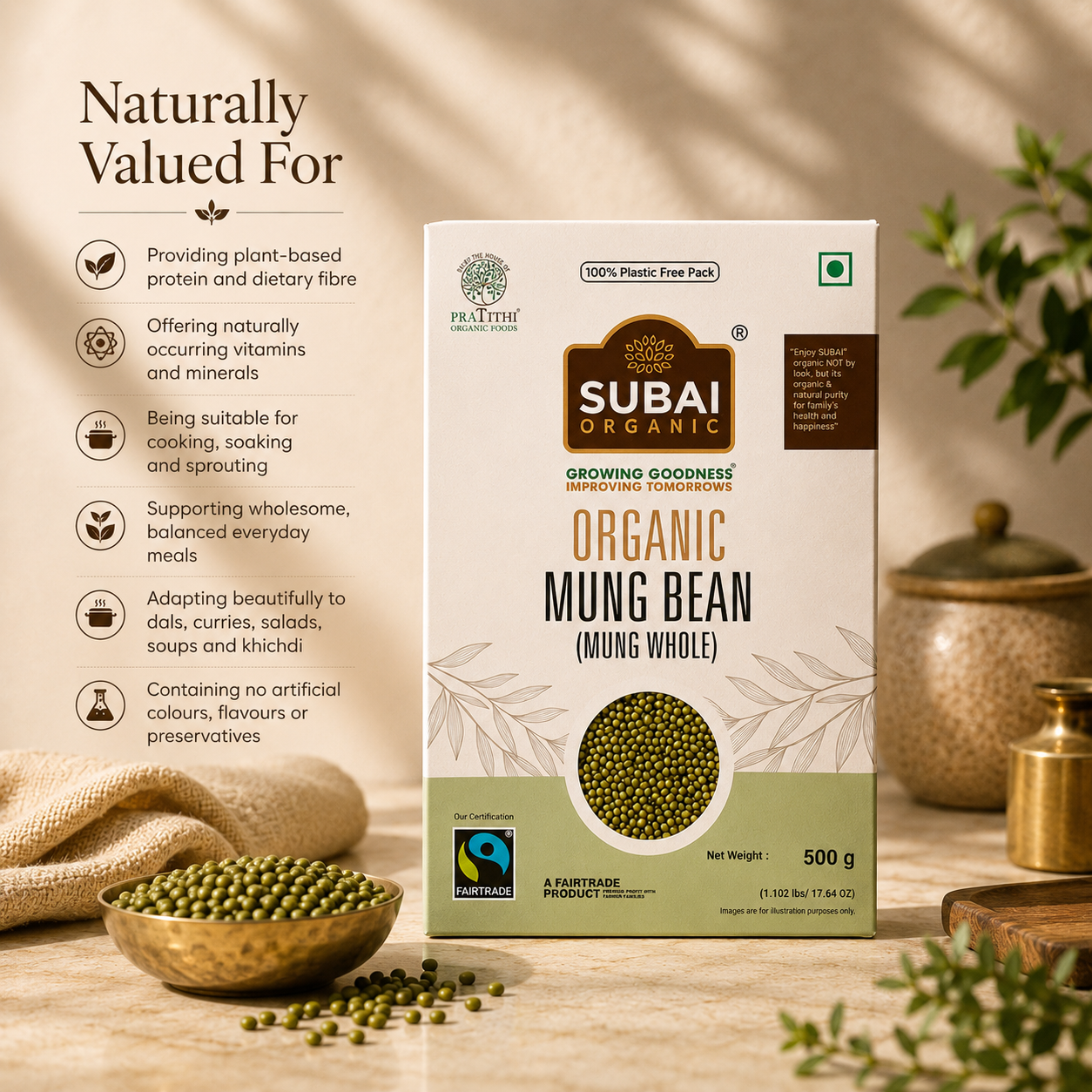 Organic Mung Bean (Whole) (500g)