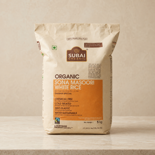 Organic Sona Masoori White Rice (Dakshin Special) (5kg)