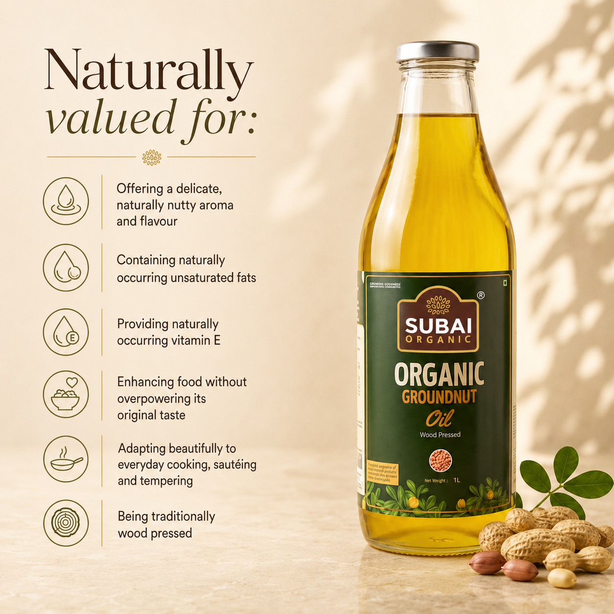 Organic Groundnut oil (1L)