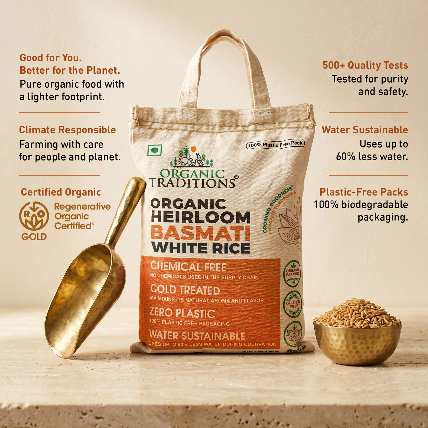 Organic Basmati White Rice (1kg)