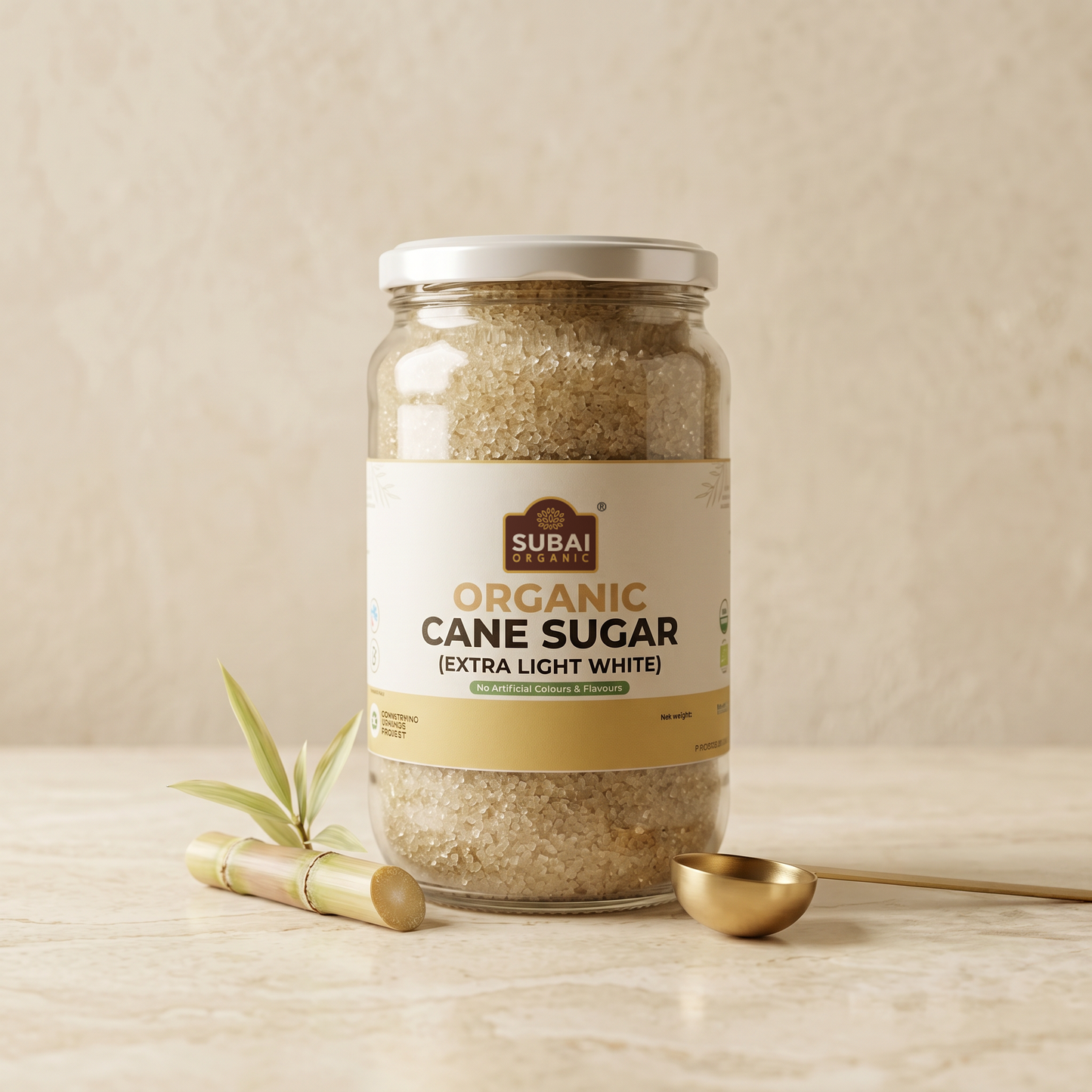 SUBAI Organic Cane Sugar (Extra Light White) (700g)