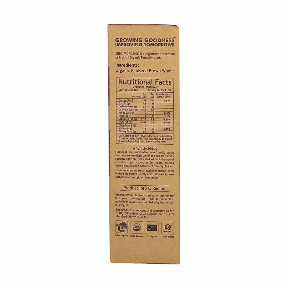 Organic Flaxseed Brown Whole