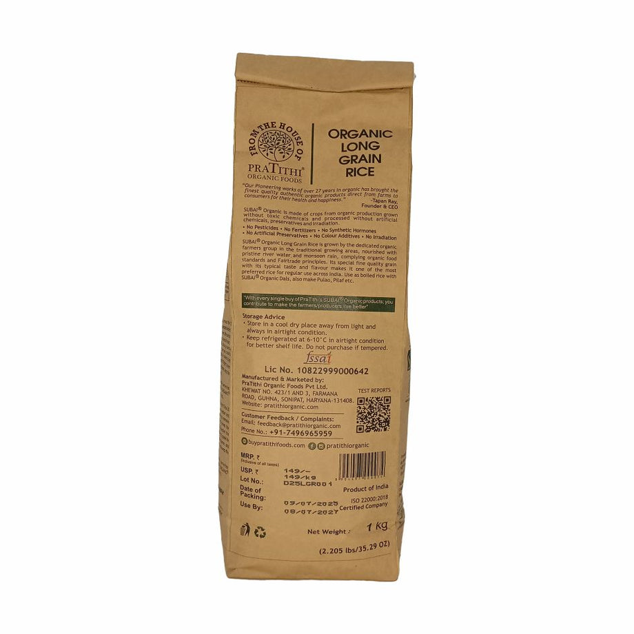 Organic Long Grain Rice