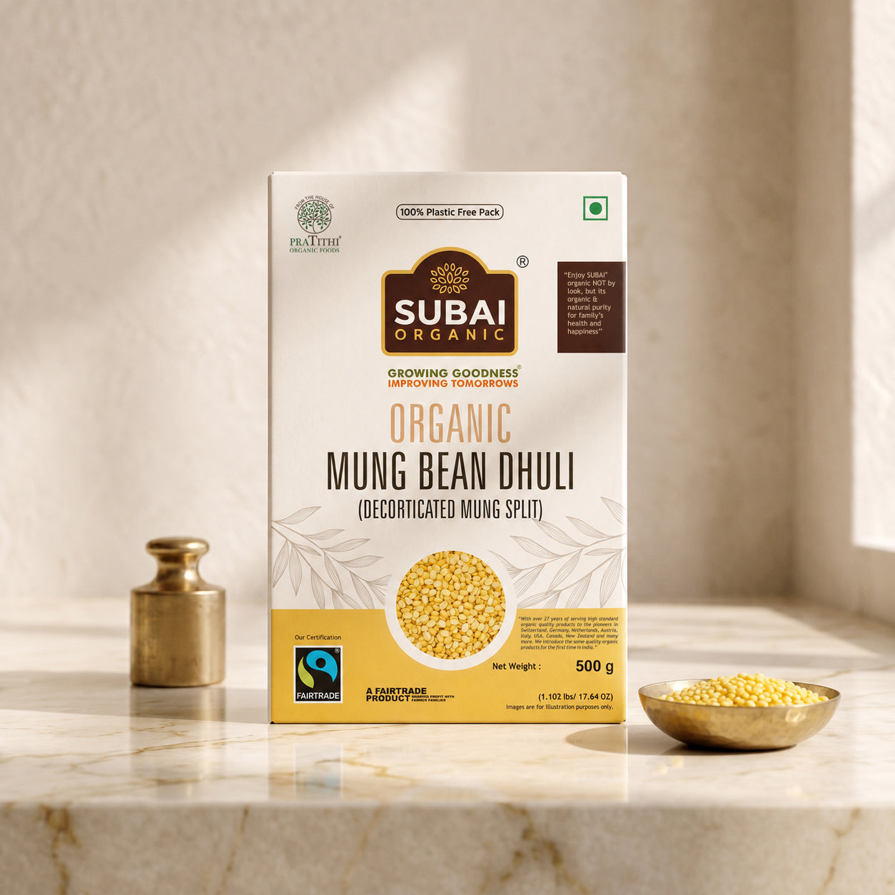 Organic Mung Bean Dhuli (500g)