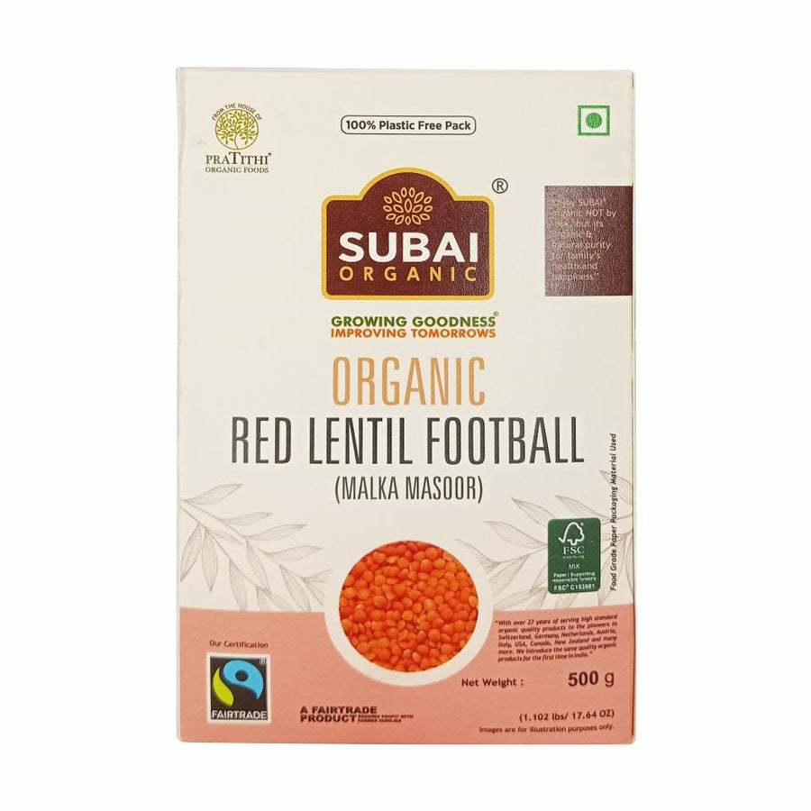 Organic Red Lentil Football (500g)