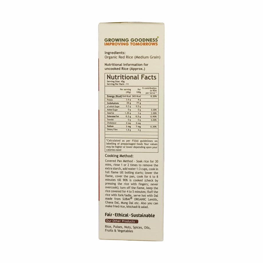 Organic Red Rice( Medium Grain)