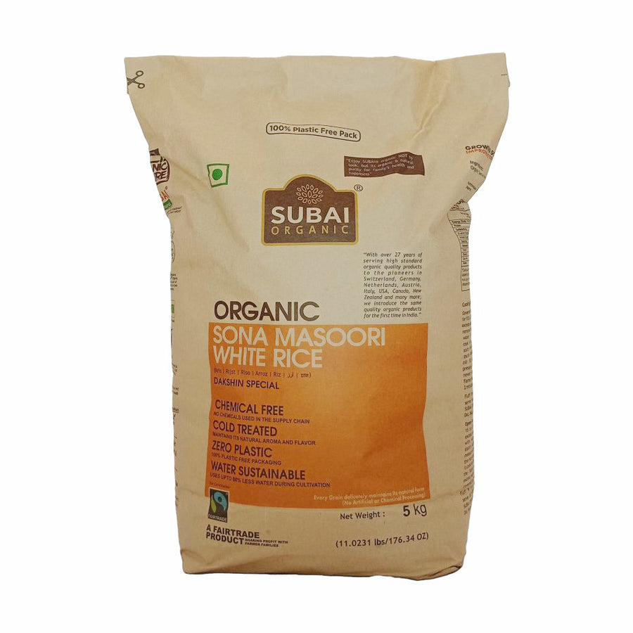 Organic Sona Masoori White Rice (Dakshin Special) (5kg)