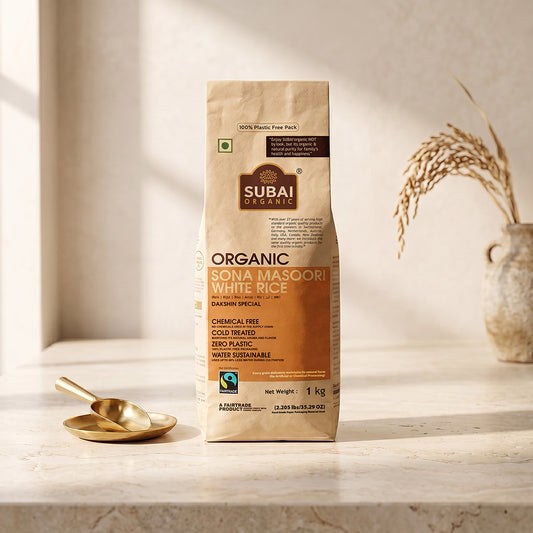 Organic Sona Masoori White Rice (1kg)